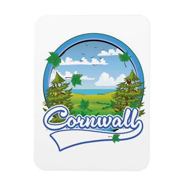 Magnet Flexible logo de voyage en Cornouailles (Vertical)