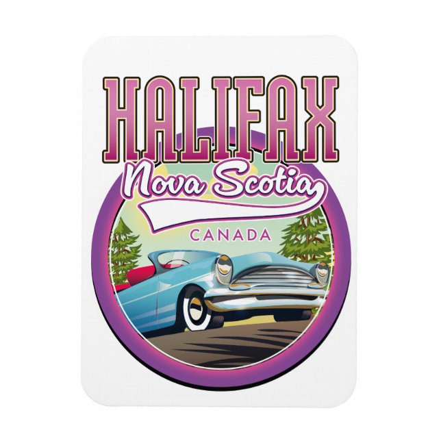Magnet Flexible logo de voyage Halifax Nouvelle-Écosse  (Vertical)