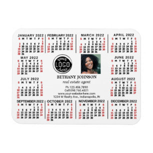 Magnet Flexible Logo d'entreprise 2022 Calendrier Photo Texte Faci