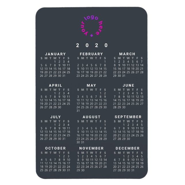 Magnet Flexible Logo d'entreprise personnalisé 2020 Calendrier Bus (Vertical)