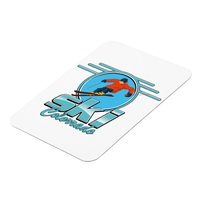 Magnet Flexible logo du ski Colorado (Côté Gauche)