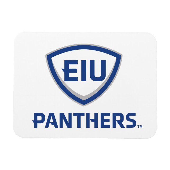 Magnet Flexible Logo Eastern Illinois Panthers Shield & Wordmark (Horizontal)