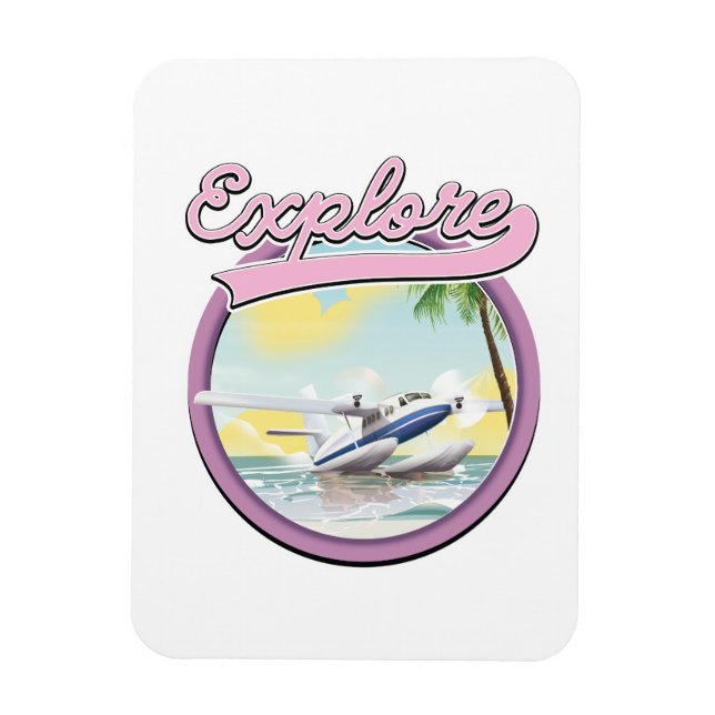 Magnet Flexible Logo Explore travel (Vertical)
