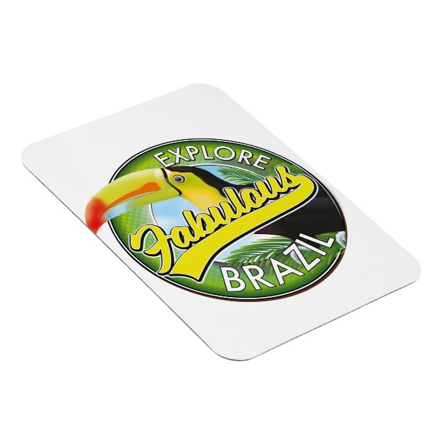 Magnet Flexible Logo Explorez le Brésil Fabuleux (Côté Droit)