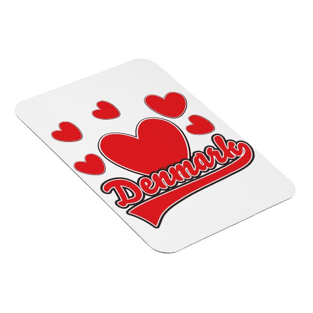 Magnet Flexible Logo Love Denmark style vintage (Côté Droit)
