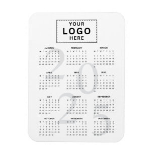 Magnet Flexible Logo Minimaliste 2025 Calendrier mensuel