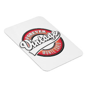 Magnet Flexible logo Monte Carlo vintage pour toujours