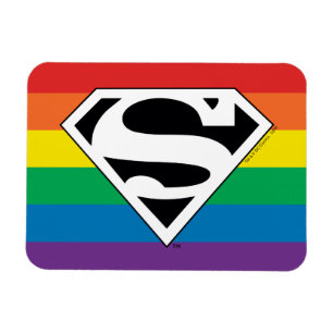 Magnet Flexible Logo Rainbow Superman