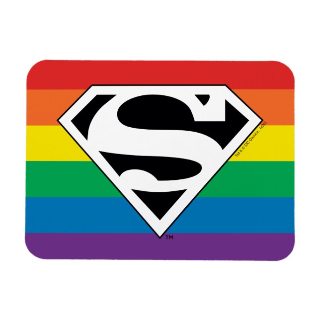 Magnet Flexible Logo Rainbow Superman (Horizontal)
