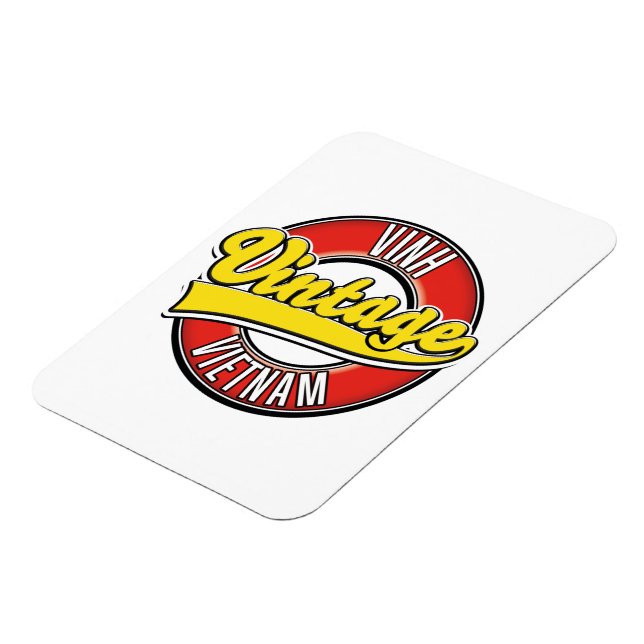 Magnet Flexible Logo rétro de Vinh vietnam (Côté Gauche)
