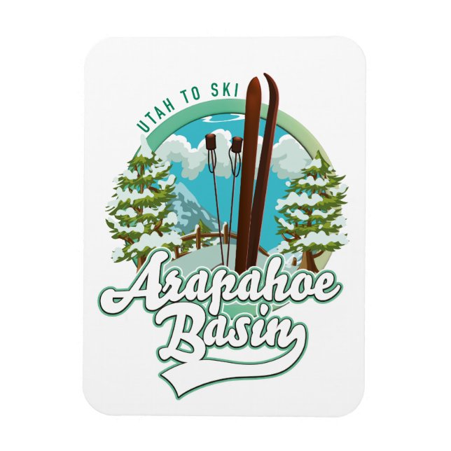 Magnet Flexible Logo ski Arapahoe Basin Utah (Vertical)