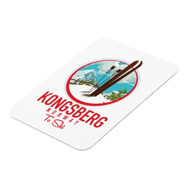 Magnet Flexible logo ski Kongsberg Norvège (Côté Gauche)
