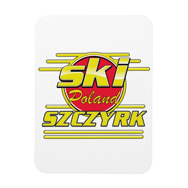 Magnet Flexible Logo Ski Szczyrk Pologne 80  (Vertical)