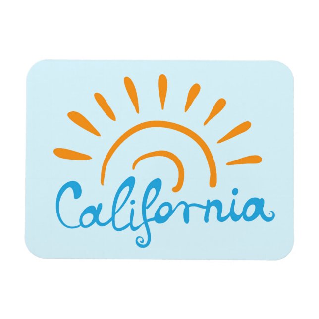 Magnet Flexible Logo Sunny California (Horizontal)