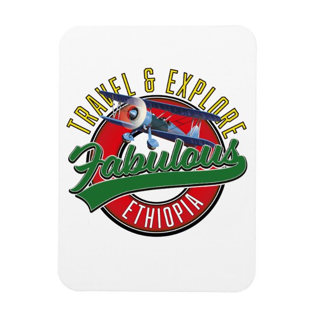 Magnet Flexible logo Travel Explore Fabulous Ethiopia (Vertical)
