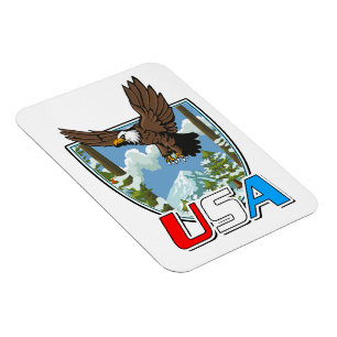Magnet Flexible logo USA Patriot