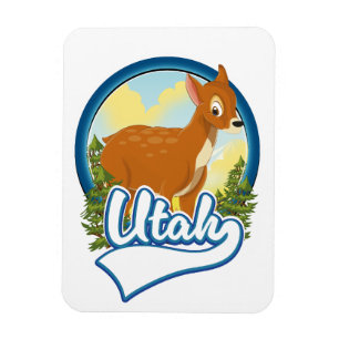 Magnet Flexible Logo Utah Deer Travel