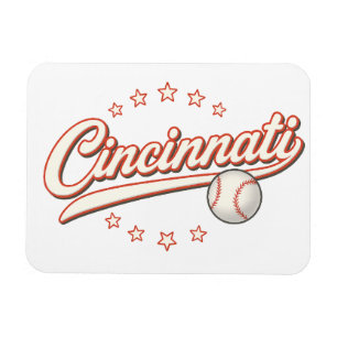 Magnet Flexible Logo Vintage de baseball Cincinnati - Retro Sports
