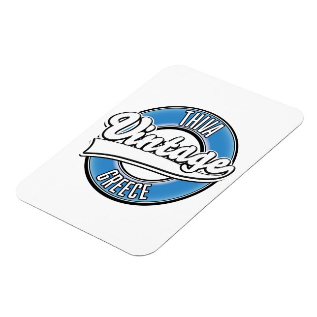 Magnet Flexible Logo vintage de Thiva Grèce (Côté Gauche)
