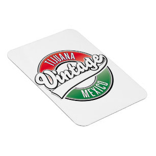 Magnet Flexible Logo vintage de Tijuana mexique.