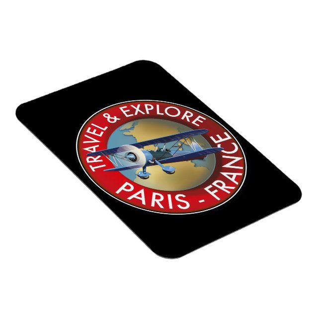 Magnet Flexible Logo Voyage & Explorez Paris France (Côté Droit)