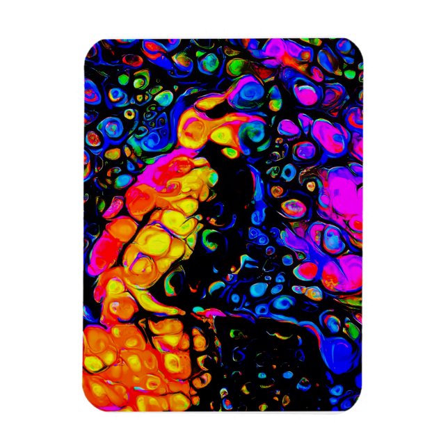 Magnet Flexible L'Oiseau Solitaire 4 : Style Art Liquide (Vertical)