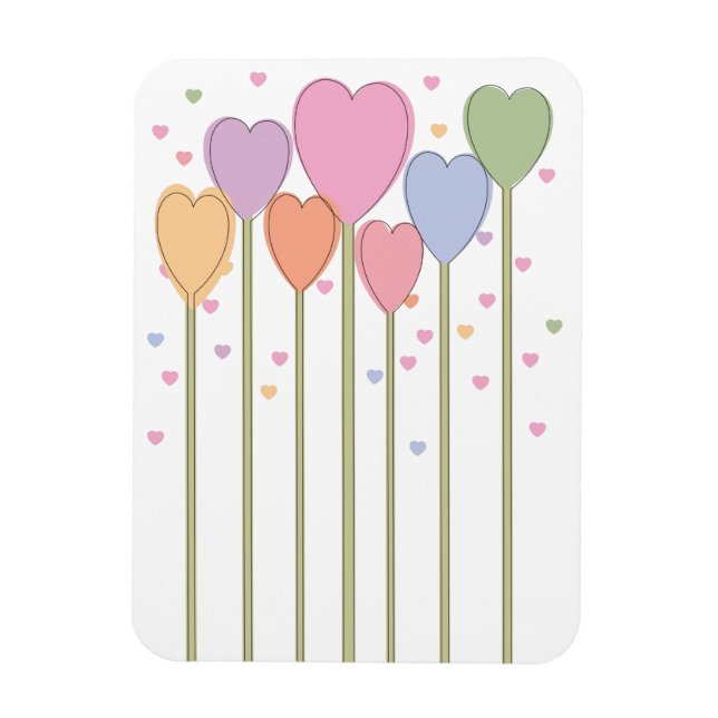 Magnet Flexible Lollipops de coeur lunaire (Vertical)