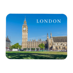 Magnet Flexible London Parliament Carré vue frigo aimant