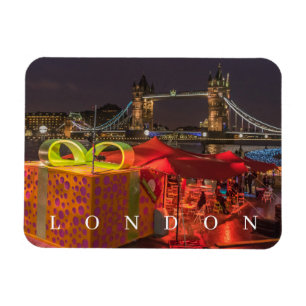 Magnet Flexible Londres avec aimant frigo vue Noël