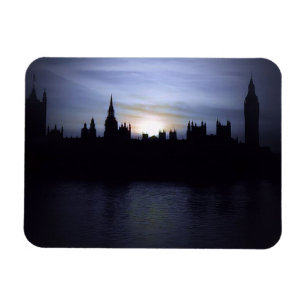 Magnet Flexible Londres-Big Ben-Tour Elizabeth-Coucher de soleil-A
