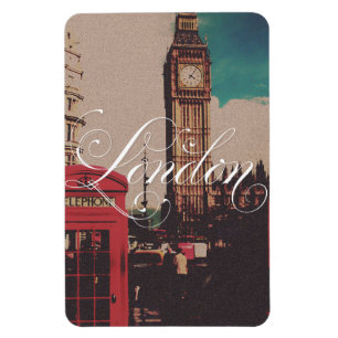 Magnet Flexible Londres photo Vintage