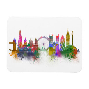 Magnet Flexible Londres Skyline - Rainbow
