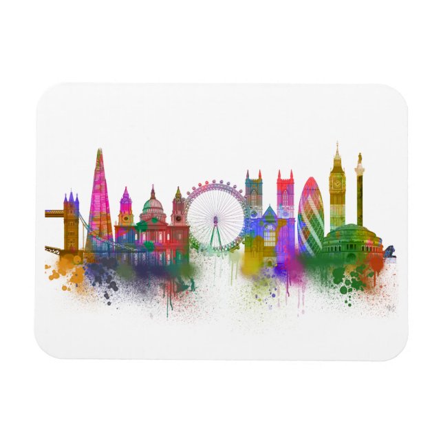 Magnet Flexible Londres Skyline - Rainbow (Horizontal)