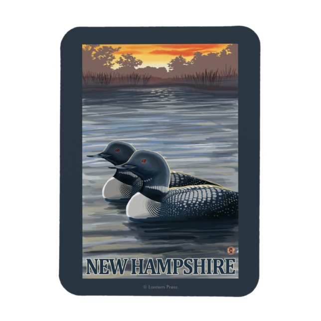 Magnet Flexible Loon commun du New Hampshire (Vertical)