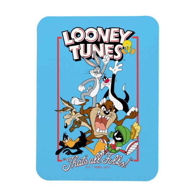 Magnet Flexible LOONEY TUNES™ "C'EST TOUS LES FOLKS!™" Pile de gro (Vertical)