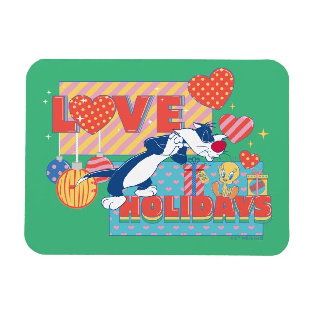 Magnet Flexible LOONEY TUNES™ | SYLVESTER™ & TWEETY™Love Holidays (Horizontal)