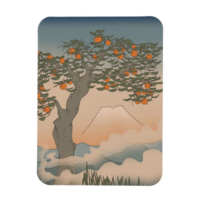 Magnet Flexible L'oranger japonais dans la brume (Vertical)