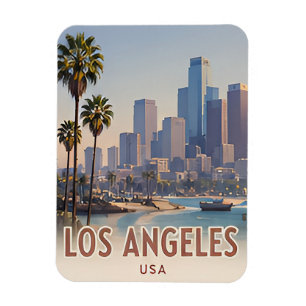 Magnet Flexible ✈️ Los Angeles Californie Souvenirs 🌴
