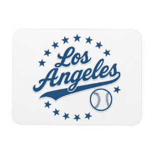 Magnet Flexible Los Angeles Vintage Baseball Logo Design - Classic