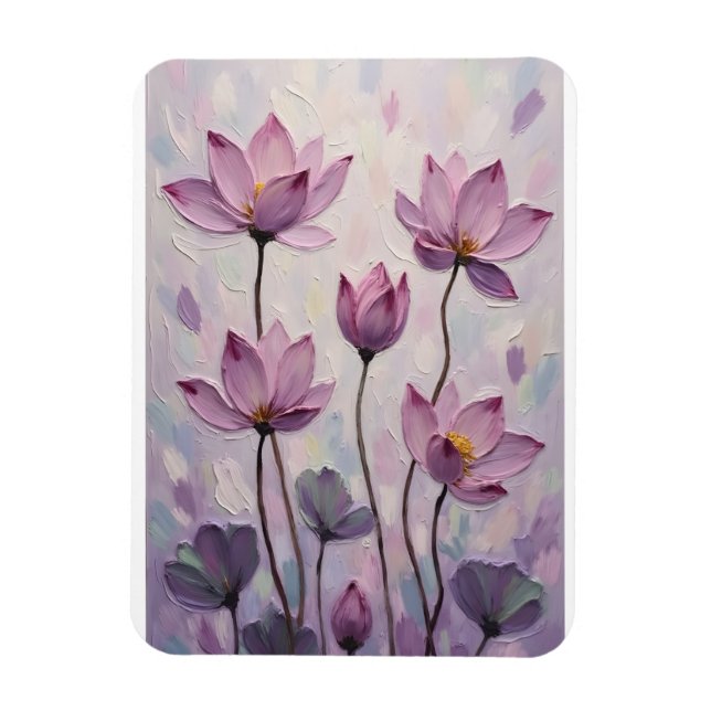 Magnet Flexible Lotus – Peinture à l'huile (Vertical)