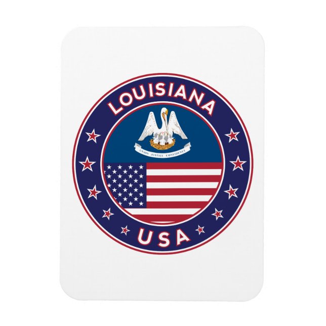 Magnet Flexible Louisiana, Louisiane, étui, autocollant, sac (Vertical)