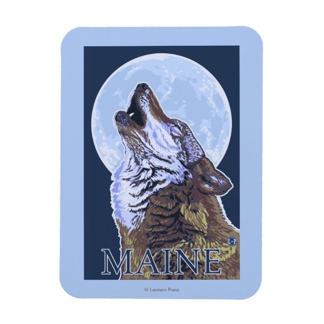 Magnet Flexible Loup du MaineHowling (Vertical)