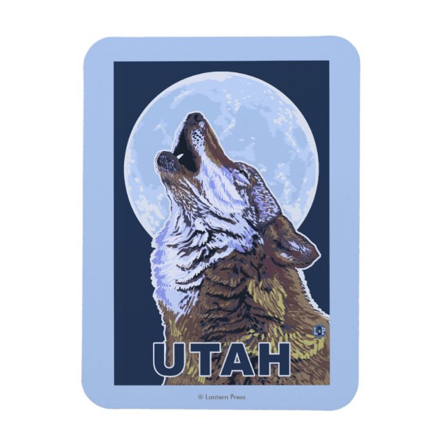 Magnet Flexible Loup gris HowlingUtah (Vertical)