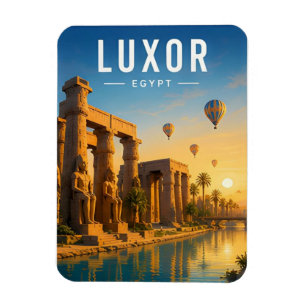 Magnet Flexible Louxor Égypte Nil Temples Voyage