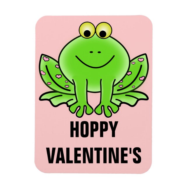 Magnet Flexible Love Frog Funny Greeting: Hoppy Valentine's Day (Vertical)