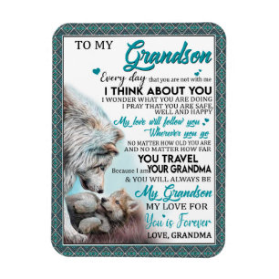 Magnet Flexible Love Grandson   Letter To My Grandson From Grandma