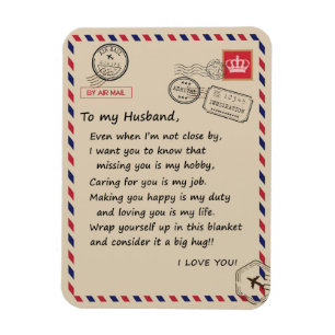 Magnet Flexible Love Husband Letter To My Husband I Love You