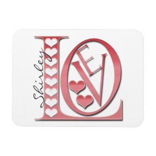 Magnet Flexible Love Letters With Hearts par Shirley Taylor