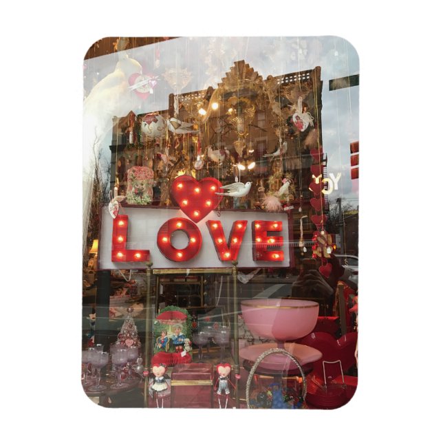 Magnet Flexible LOVE NYC Valentine's Day Store Fenêtre Coeur Signe (Vertical)