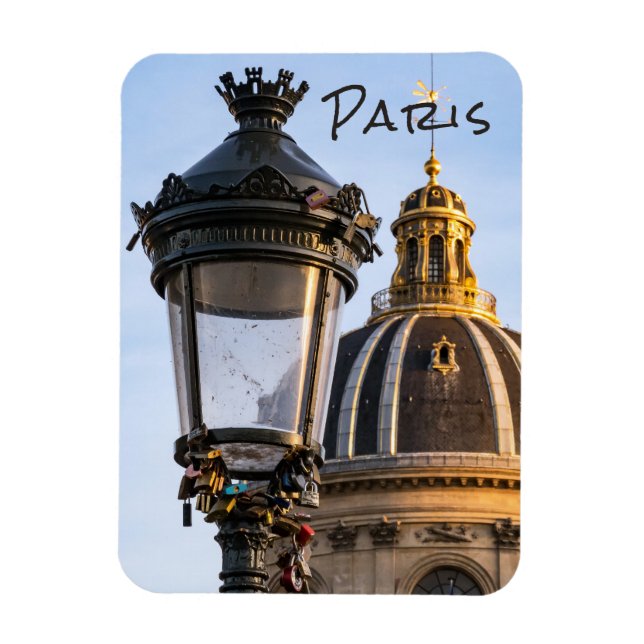 Magnet Flexible Love padlocks sur le pont des arts à Paris (Vertical)